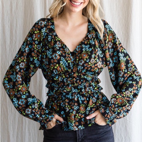 🎁🎁🎁JODIFIL smocked waistline flutter sleeve 🎁🎁🎁 - Picture 4 of 4